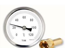 Термометр с гильзой 1/2" (0* - 120*)