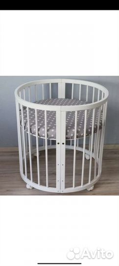 Детская круглая кроватка 8в1