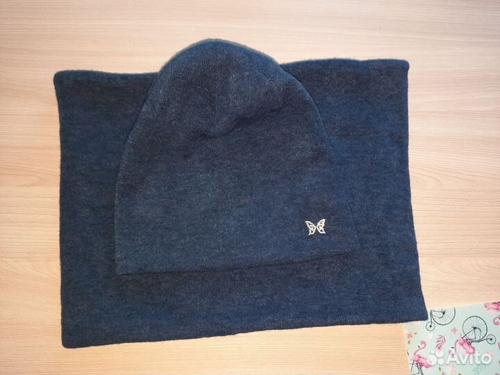 Комплект шапка и снуд женский