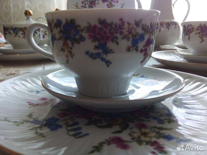 Сервиз гдр Фрайбергер Кахла Хеннеберг sep чайник