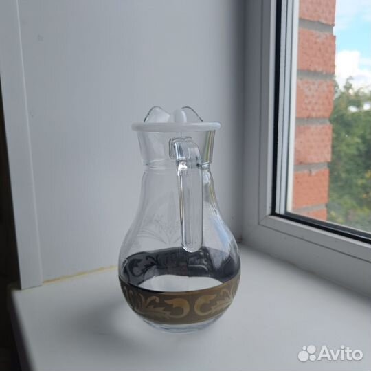 Кувшин стекло СССР гусь хрустальный