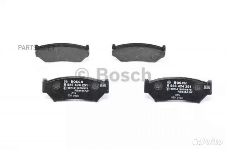 Bosch 0986424251 Колодки тормозные дисковые передн