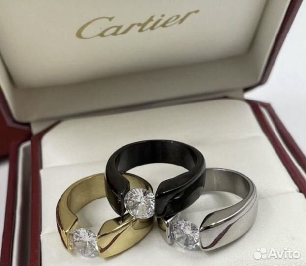 Cartier кольцо с цирконом