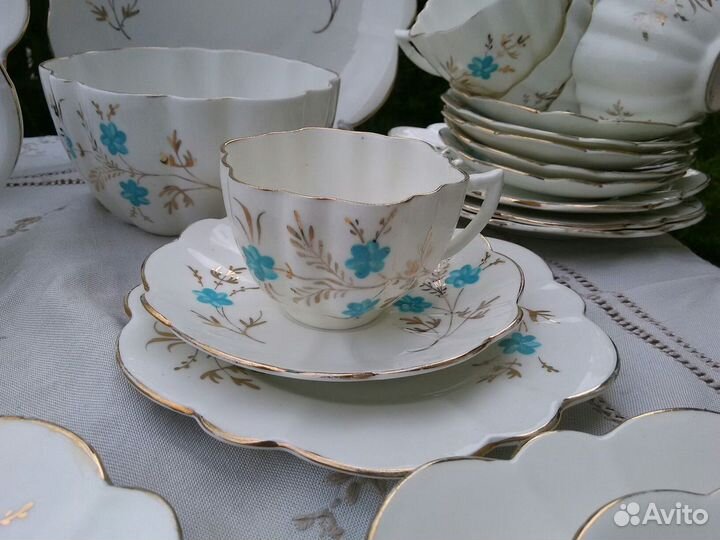 Коллекционные чайные пары и трио. Англия. Антик