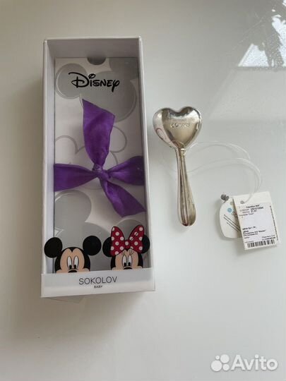 Серебряная погремушка Микки Маус disney