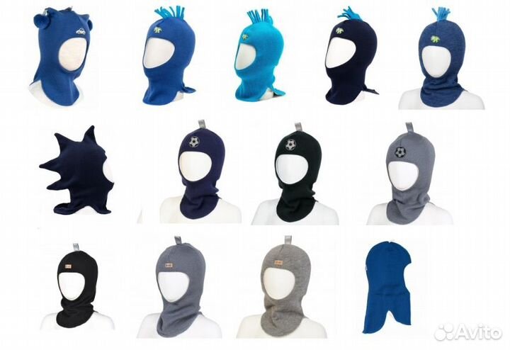 Шлемы зимние Kivat 1, 2, 3 и 4 размеры
