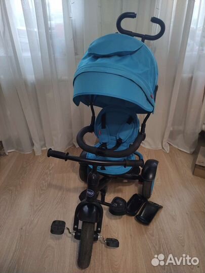 Техколесный велосипед коляска с ручкой