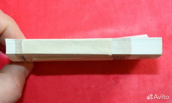 Банковская упаковка банкнот один рубль 1991 г