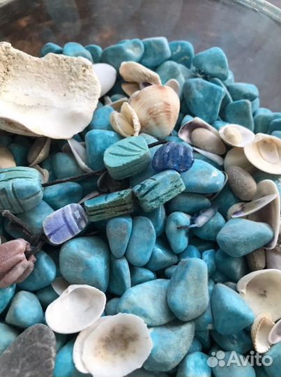 Стеклянная ваза+камни. Для флористов