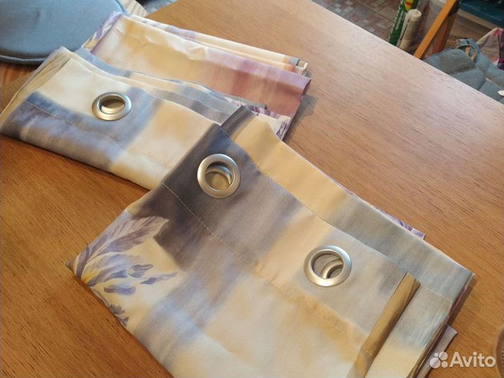 Шторы на люверсах бу кухня