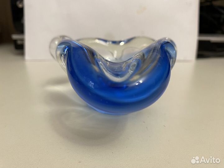 Пепельница богемское стекло