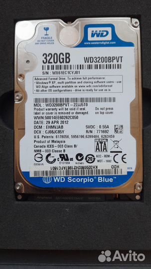 Western Digital 320 гб Внутренний жесткий диск