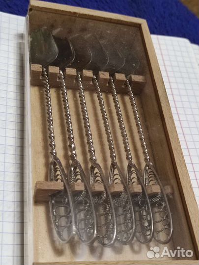 Чайные ложки, мельхиор, винтаж