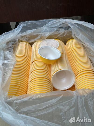 Миска 500мл вспенка с коутингом для горячих и холо