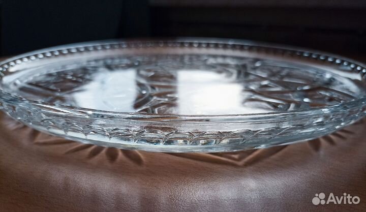 Блюдо плоское стекло