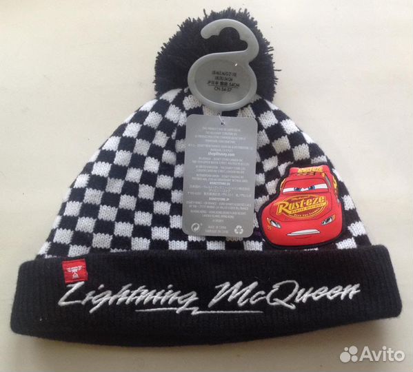 Новая Шапка детская Молния Макуин зима 6-9 лет