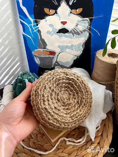 Джутовая корзинка/корзина