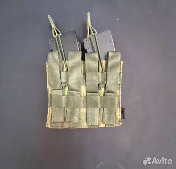 Подсумок штурмовой на 2 магазинов ак мох фастмаг