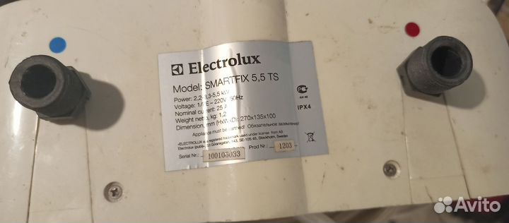 Водонагреватель проточный electrolux