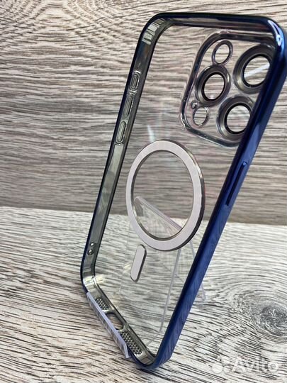 Чехол для iPhone 15 pro max Magsafe, прозрачный