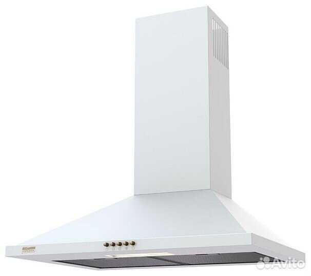 Каминная вытяжка Krona Bella 500 white push button