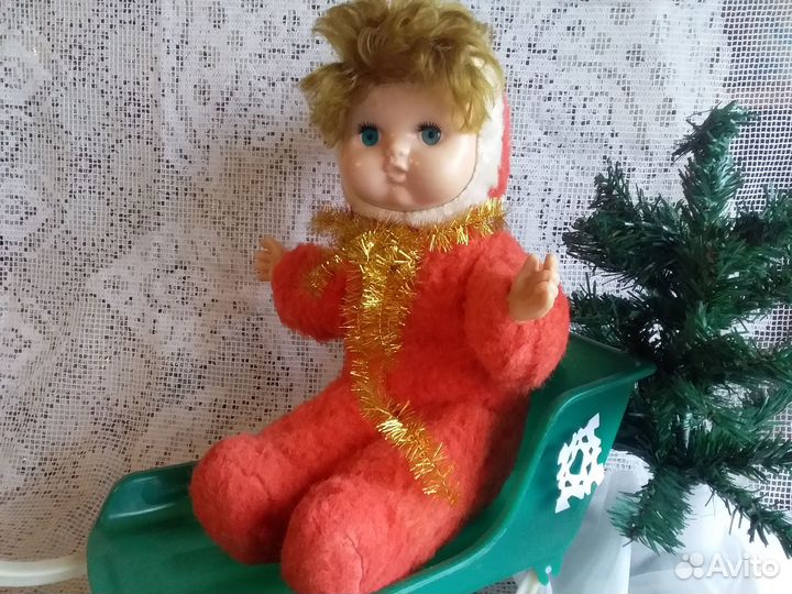 Кукла СССР 41 см и елочка