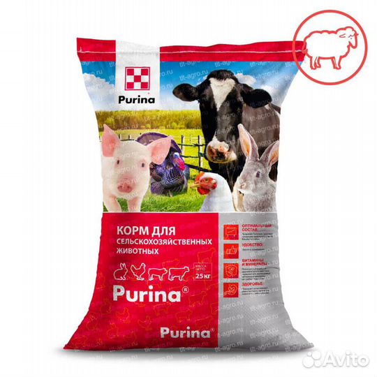 Комбикорм Purina для поросят, индеек, бройлеров