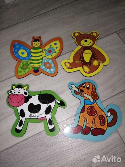 Пазлы для малышей деревянные