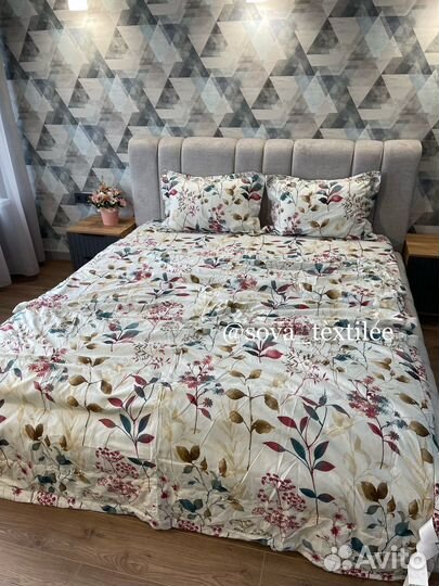 Постельное белье евро с одеялом