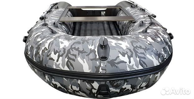 Лодка Хантер 380 про Серый кмф
