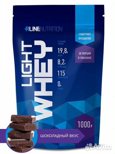 Сывороточный протеин RLine Light Whey, 1000 г, шок