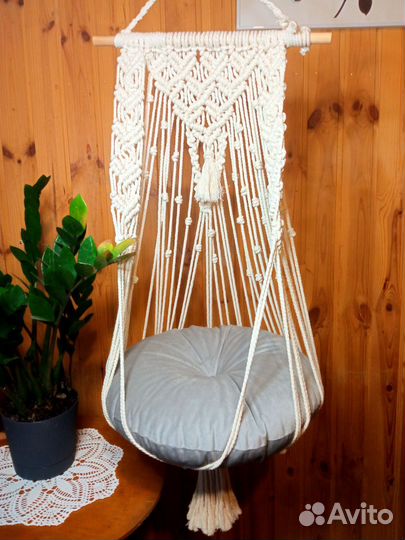 Гамак для кошек подвесной/макраме