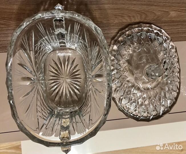 Конфетницы с Крышкой. Хрусталь. Богемия