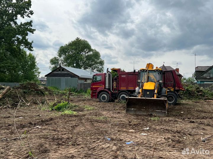 Вывоз мусора контейнером с грузчиками