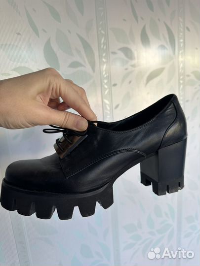 Туфли ботинки женские кожаные