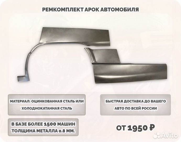 Арки на машину (ремкомплект)