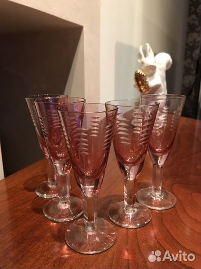 Рюмки цветное стекло времен СССР