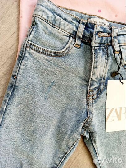 Новые джинсы zara для девочки, размер 92,110