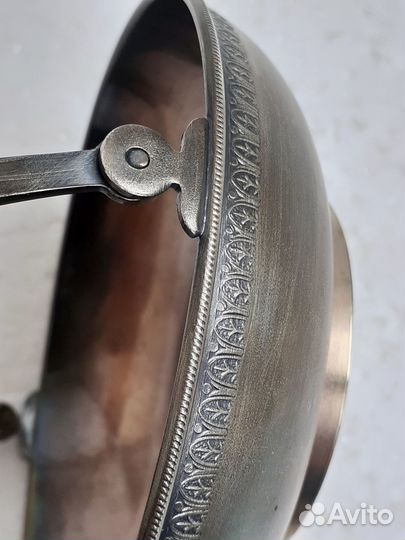 Ваза конфетница мельхиоровая мюз СССР