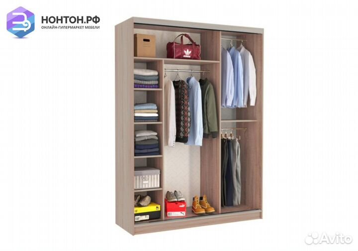 Шкаф-купе Бассо 4-600 птицы дуб млечный