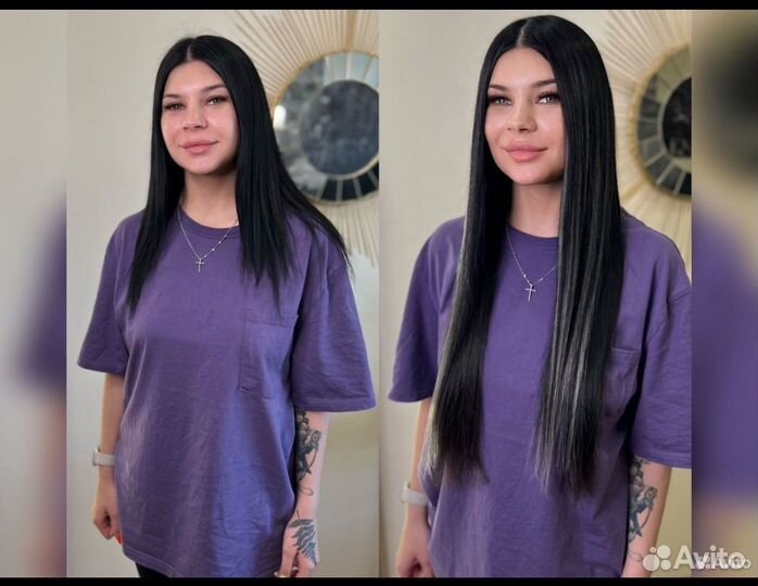 Наращивание натуральных волос premium материалами