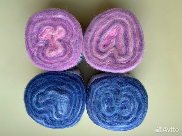 Пряжа для вязания мохер градиент меланж