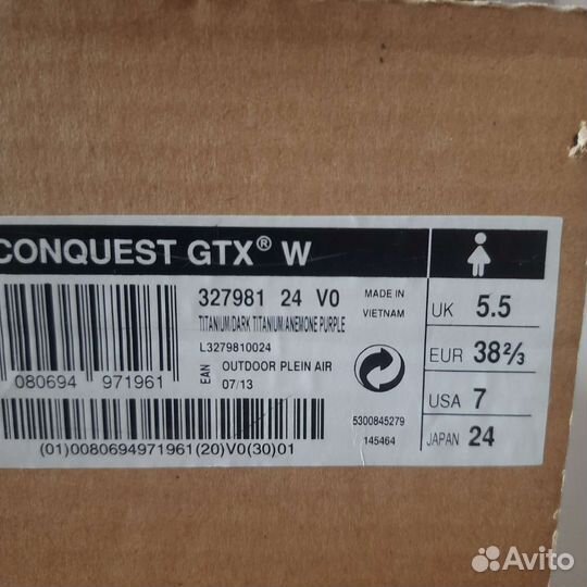 Ботинки треккинговые Salomon conquest GTX женские