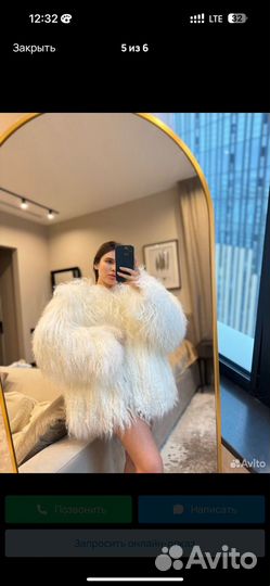 Шуба из натуральной ламы