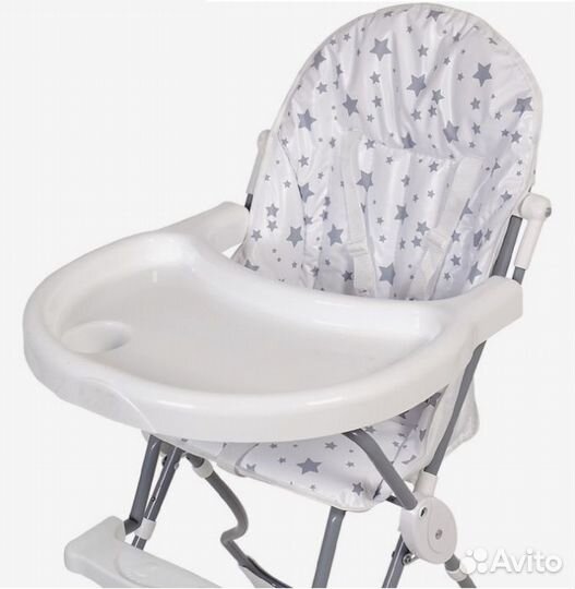 Стульчик для кормления бежевый звезды