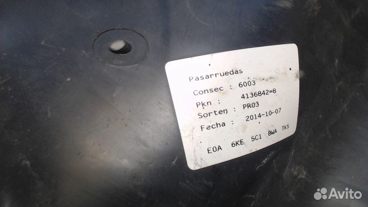 Защита арок (подкрылок) Volkswagen Jetta 6, 2012