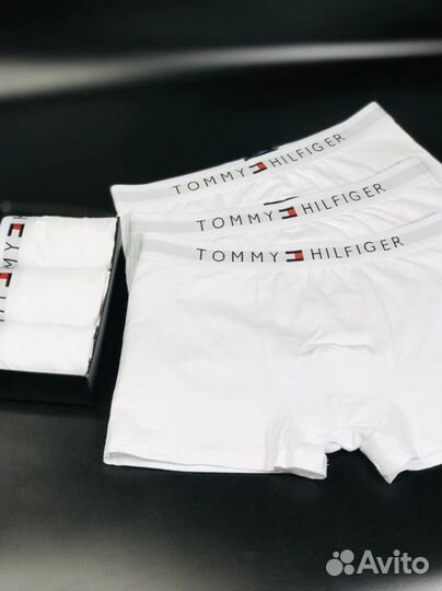 Трусы мужские tommy hilfiger белые хлопок арт.987