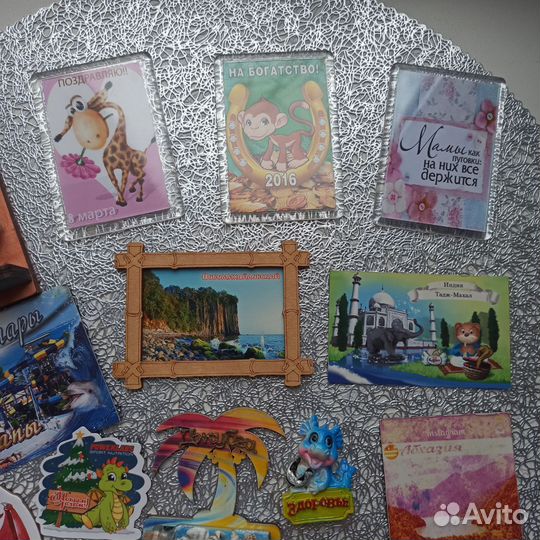 Магнитики на холодильник пакетом