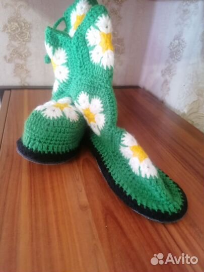 Сапоги вязаные