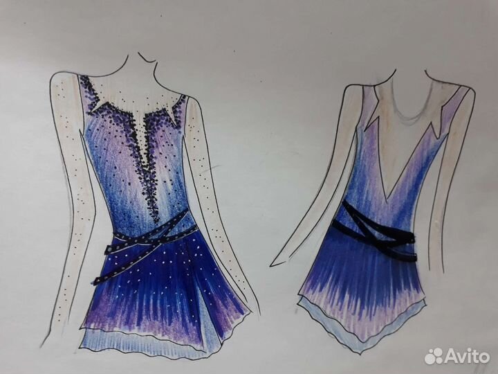 Костюм для фигурного катания 128- 130